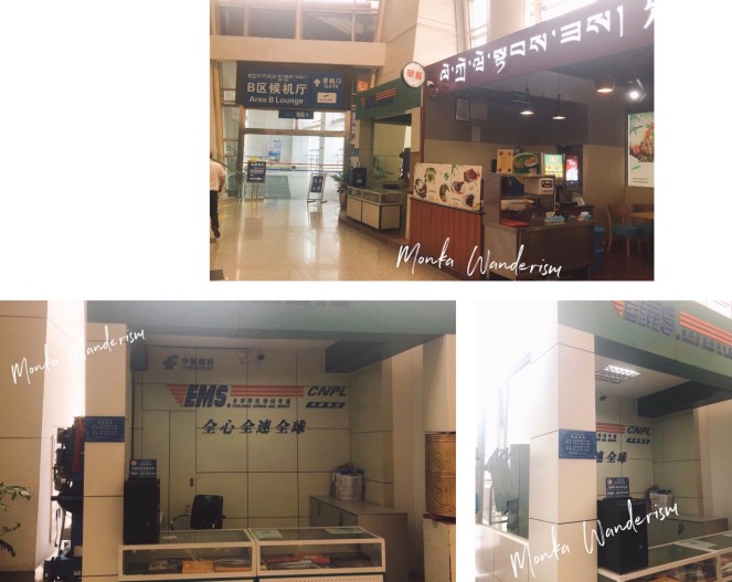 EMS櫃枱就在機場check-in counter對面～